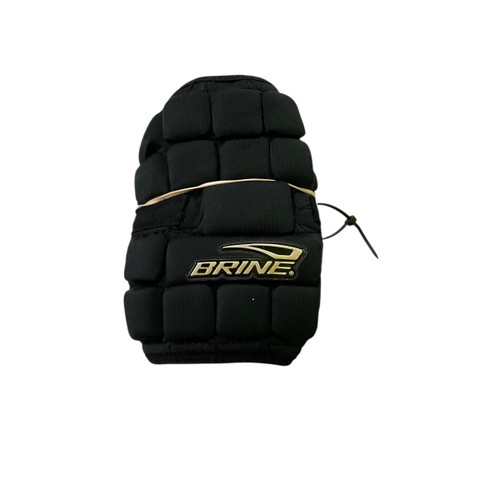 Vist Large View of Product Image Which is Used Brine LO PRO D Lacrosse Arm Pads/Guards Black MD