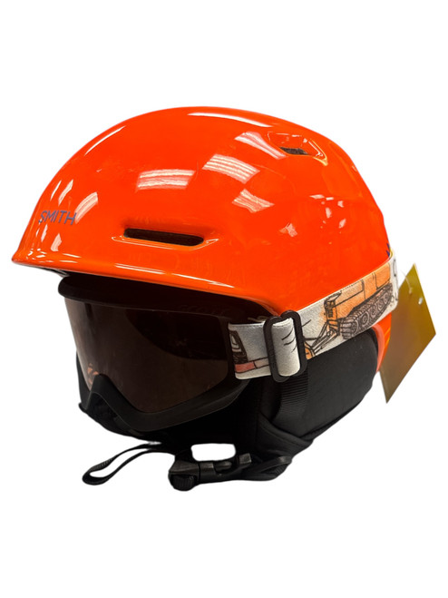 Vist Large View of Product Image Which is Used Smith Snowsport Helmet Youth Orange SM