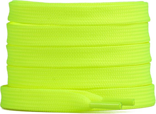 Vist Large View of Product Image Which is New 45" FLAT NEON YELLOW SHOELACES