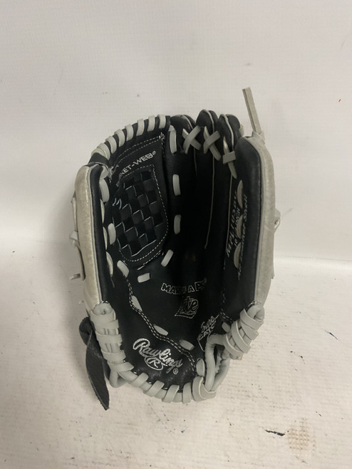 Vist Large View of Product Image Which is Used Rawlings MARK OF A PRO LITE BB/SB Glove RH Throw Black 10 1/2"