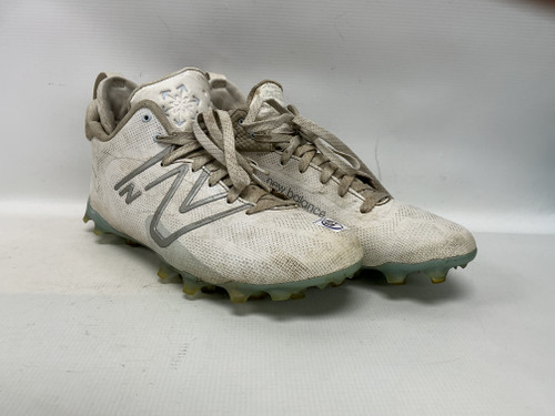 Vist Large View of Product Image Which is Used New Balance LAX Cleats Mens White Senior 10.5