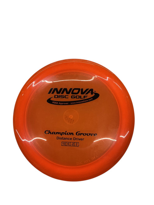 Vist Large View of Product Image Which is Used Innova CHAMPION GROOVE Disc Golf Driver Orange 173g