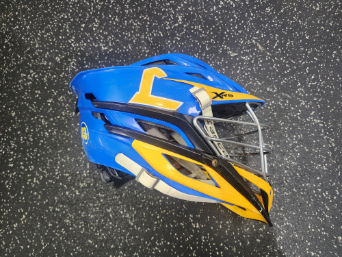 Vist Large View of Product Image Which is Used Cascade XRS Lacrosse Helmet Royal Blue One Size