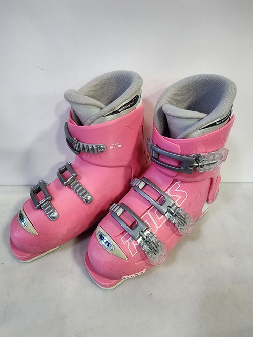 Vist Large View of Product Image Which is Used Roces 61 Girls DH Ski Boot Pink 225 MP - J04.5 - W5.5