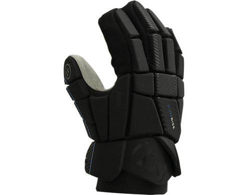 Vist Large View of Product Image Which is Warrior Evo Rise Lacrosse Gloves Black
