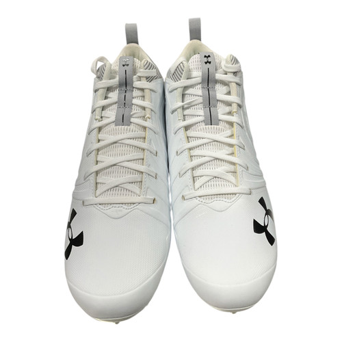 Vist Large View of Product Image Which is Used Under Armour Adult FB Cleats White Senior 13.5