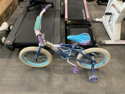 Vist Large View of Product Image Which is Used Huffy FROZEN BIKE Training Wheel Bike Girls Royal Blue 16"