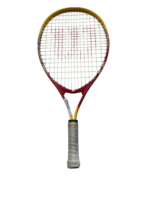 Vist Large View of Product Image Which is Used Wilson US OPEN 23 RACKET Junior Tennis Racquet Red 23"