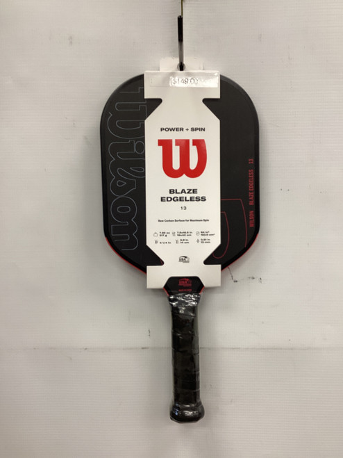 Vist Large View of Product Image Which is Used Wilson BLAZE EDGELESS Pickleball Racquet Black