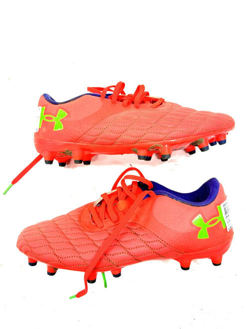 Vist Large View of Product Image Which is Used Under Armour Soccer Cleats Orange Senior 6