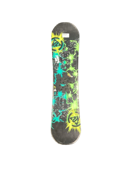 Vist Large View of Product Image Which is Used K2 MINI TURBO Boys Snowboard Only Black And Neon Green 100 cm