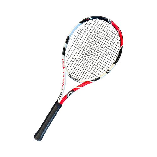 Vist Large View of Product Image Which is Used Babolat SWEETSPOT Adult Tennis Racquet White 4 1/4"