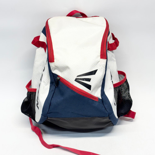 Vist Large View of Product Image Which is Used Easton GAME READY BB/SB Player Backpack White/Red/Navy