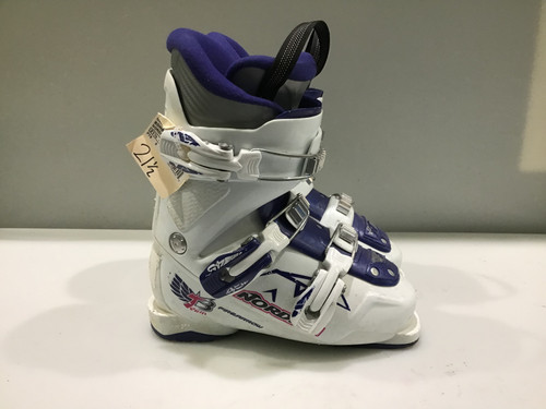 Vist Large View of Product Image Which is Used Nordica T3 Girls DH Ski Boot White 215 MP - J03