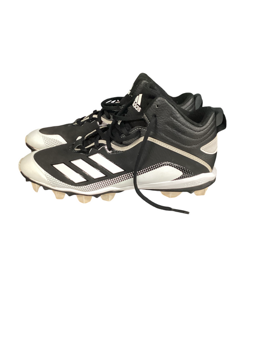 Vist Large View of Product Image Which is Used Adidas IRONSKIN SZ 11 BB/SB Cleats Black Senior 11