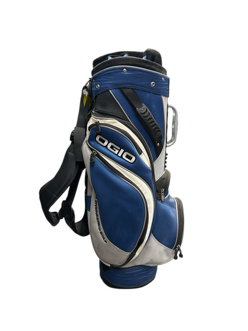 Vist Large View of Product Image Which is Used Ogio Woode Men’s Cart Bag - Navy Blue/Black/White
