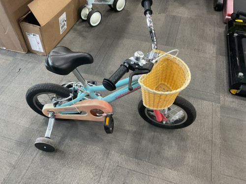 Vist Large View of Product Image Which is Used Retrospec KODA PLUS Training Wheel Bike Girls Carolina Blue 12"