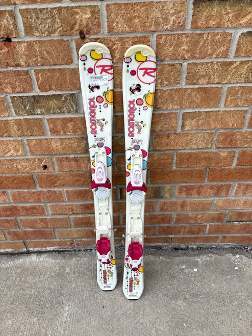 Vist Large View of Product Image Which is Used Rossignol FUN GIRL Girls DH Ski/Binding White 100 cm