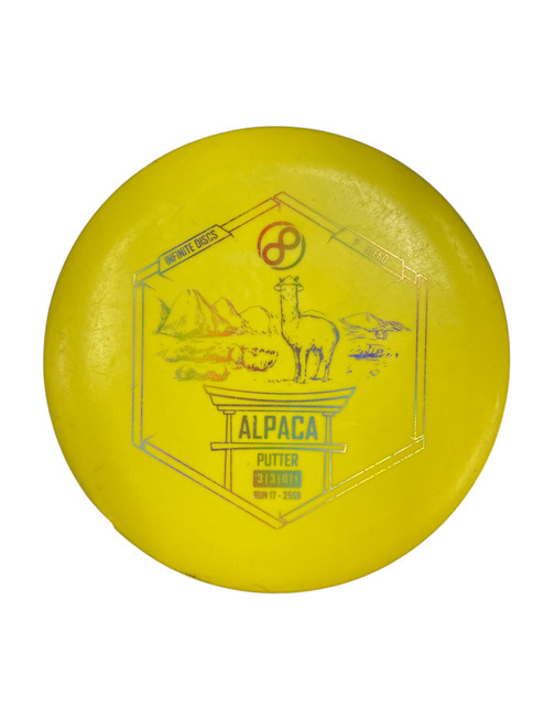 Vist Large View of Product Image Which is Used Infinite Discs ALPACA Disc Golf Putter Yellow