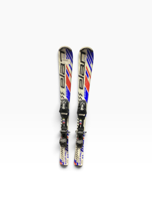 Vist Large View of Product Image Which is Used Elan EXAR PRO Boys DH Ski/Binding White 110 cm