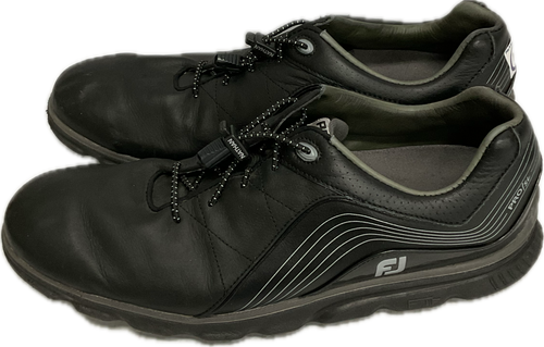 Vist Large View of Product Image Which is Used Foot Joy Mens Golf Shoes Black Senior 11