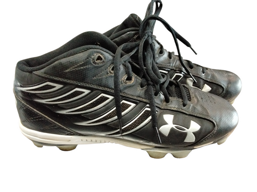 Vist Large View of Product Image Which is Used Under Armour BB/SB Cleats Black Senior 10