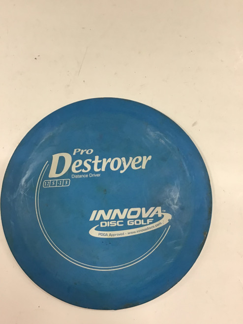 Vist Large View of Product Image Which is Used Innova PRO DESTROYER Disc Golf Driver Royal Blue 175g