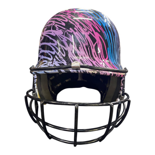 Vist Large View of Product Image Which is Used Adidas CLIMALITE Batting Helmet w/Mask Black MD