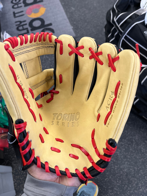 Vist Large View of Product Image Which is Used Akadema ACR11 BB/SB Glove RH Throw Red 11 1/2"