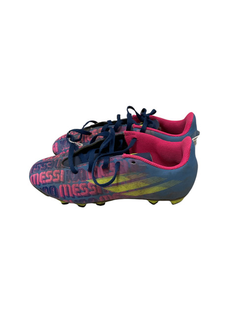 Vist Large View of Product Image Which is Used Adidas MESSI SZ 3 Soccer Cleats Neon Pink And Navy Blue Junior 03