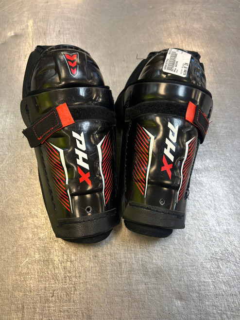 Vist Large View of Product Image Which is Used Phx SHINS Junior Shin Guards Black 9"