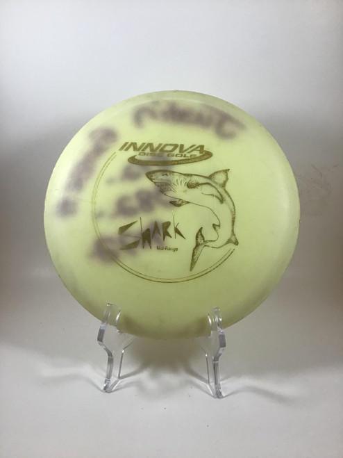 Vist Large View of Product Image Which is Used Innova DX SHARK Disc Golf Mid Range Cream White 175g