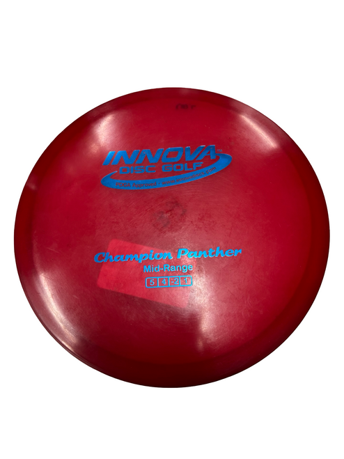 Vist Large View of Product Image Which is Used Innova CHAMPION PANTHER Disc Golf Mid Range Red