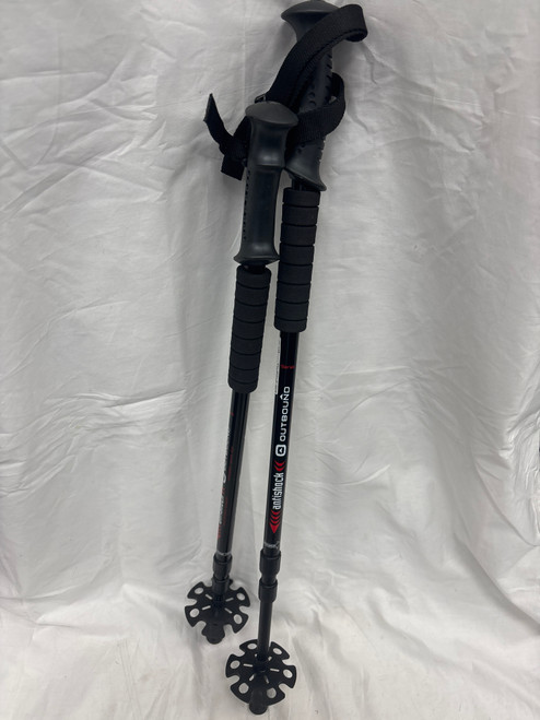 Vist Large View of Product Image Which is Used OUTBOUND ANTISHOCK POLES Mens XC Ski Poles Black Snow Shoe Pole