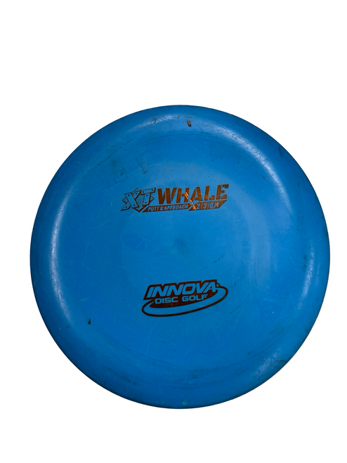 Vist Large View of Product Image Which is Used Innova XT WHALE Disc Golf Putter Royal Blue