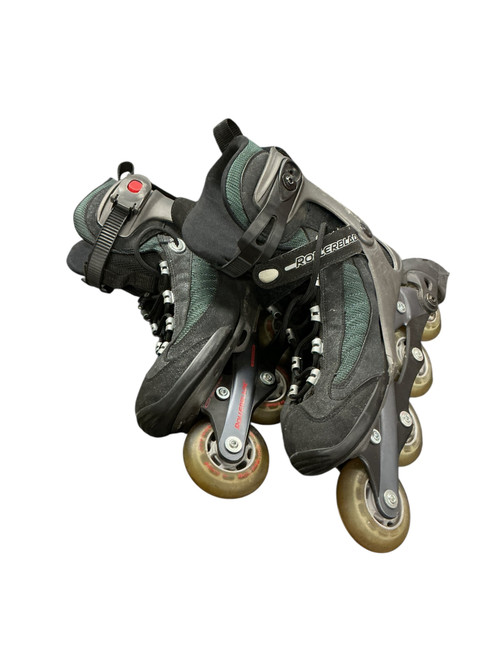 Vist Large View of Product Image Which is Used Rollerblade ROLLERBLADES Racing Inline Skates Black Senior 9.5