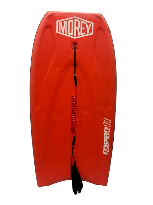 Vist Large View of Product Image Which is Used Morey Boogie MACH 11 TUBE RAIL Body Board Red 42.5"