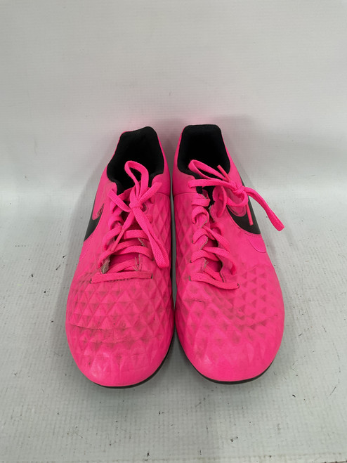 Vist Large View of Product Image Which is Used Nike Soccer Cleats Black And Pink Youth 06.0