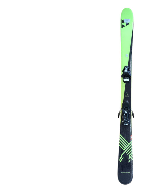 Vist Large View of Product Image Which is Used Fischer RANGER 152 Mens DH Ski/Binding Black And Neon Green 152 cm