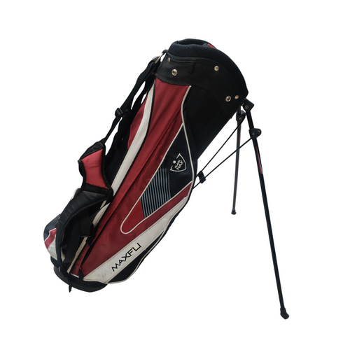 Vist Large View of Product Image Which is Used Maxfli Jr Golf Stand Bag Red