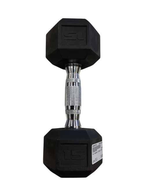 Vist Large View of Product Image Which is Used Hex Dumbbell (Each) 15 lb