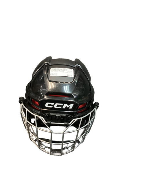 Vist Large View of Product Image Which is Used CCM TACKS 70 YTH Helmet Cage Combo Black M/L