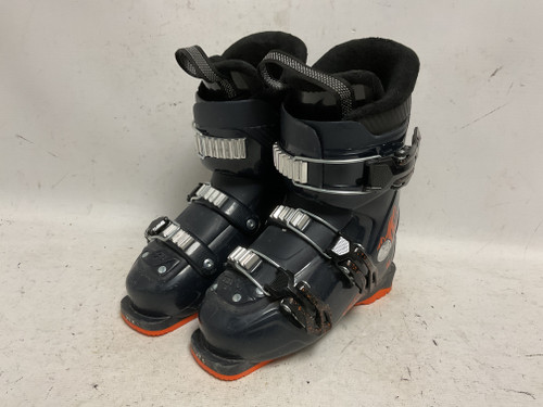 Vist Large View of Product Image Which is Used Tecnica JT3 Boys DH Ski Boot Navy Blue And Orange 215 MP - J03