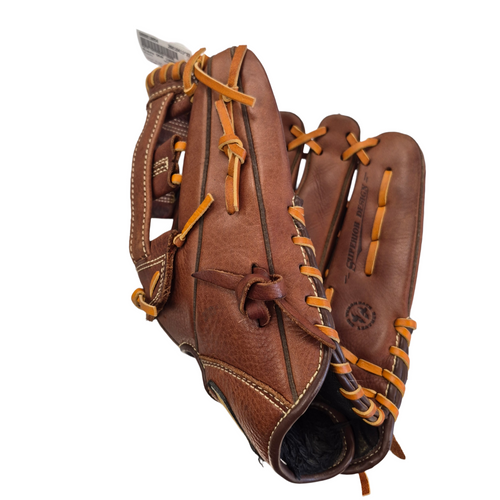 Vist Large View of Product Image Which is Used Mizuno GMVP 1300S2 SLOWPITCH RH Throw Fastpitch Gloves Brown 13"