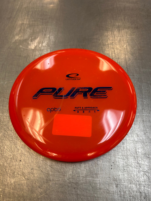 Vist Large View of Product Image Which is Used Latitude 64 PURE Disc Golf Putter Red