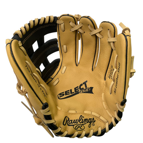 Vist Large View of Product Image Which is Used Rawlings SS12CB SELECT SERIES BB/SB Glove RH Throw Brown 12"