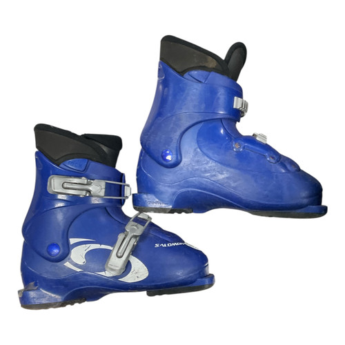 Vist Large View of Product Image Which is Used Salomon PERFORMA T2 Boys DH Ski Boot Royal Blue 210 MP - J02