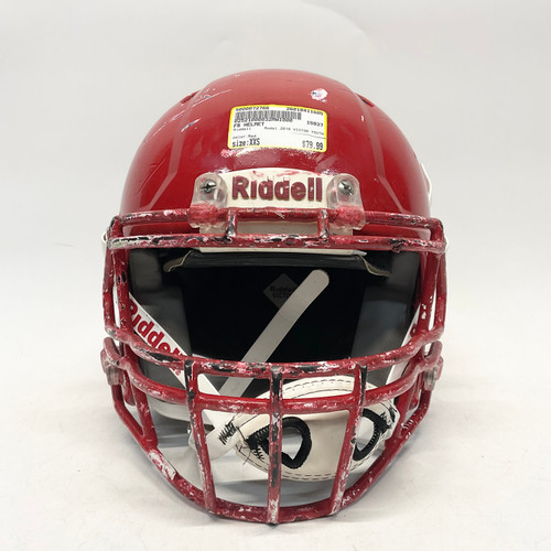 Vist Large View of Product Image Which is Used Riddell 2018 VICTOR YOUTH FB Helmet Red XXS