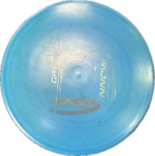 Vist Large View of Product Image Which is Used Innova MIS PRINT Disc Golf Mid Range Royal Blue