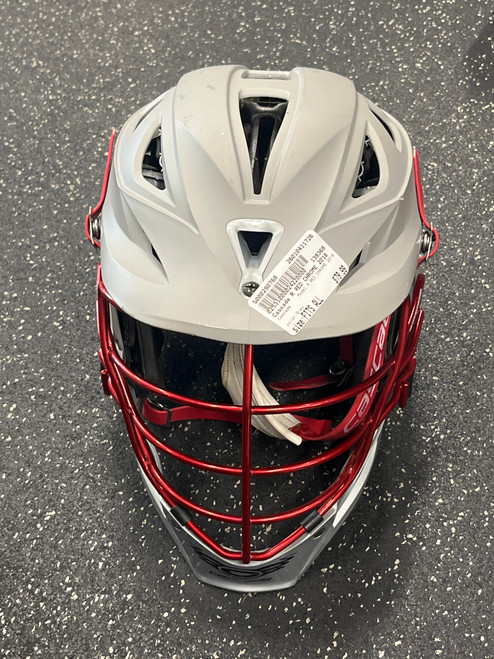 Vist Large View of Product Image Which is Used Cascade R RED CHROME 2018 Lacrosse Helmet Grey Fits all